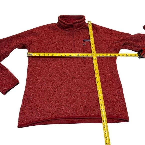 Patagonia Better Sweater Mens Medium Red Quarter Zip Hiking Fleece - Picture 7 of 7